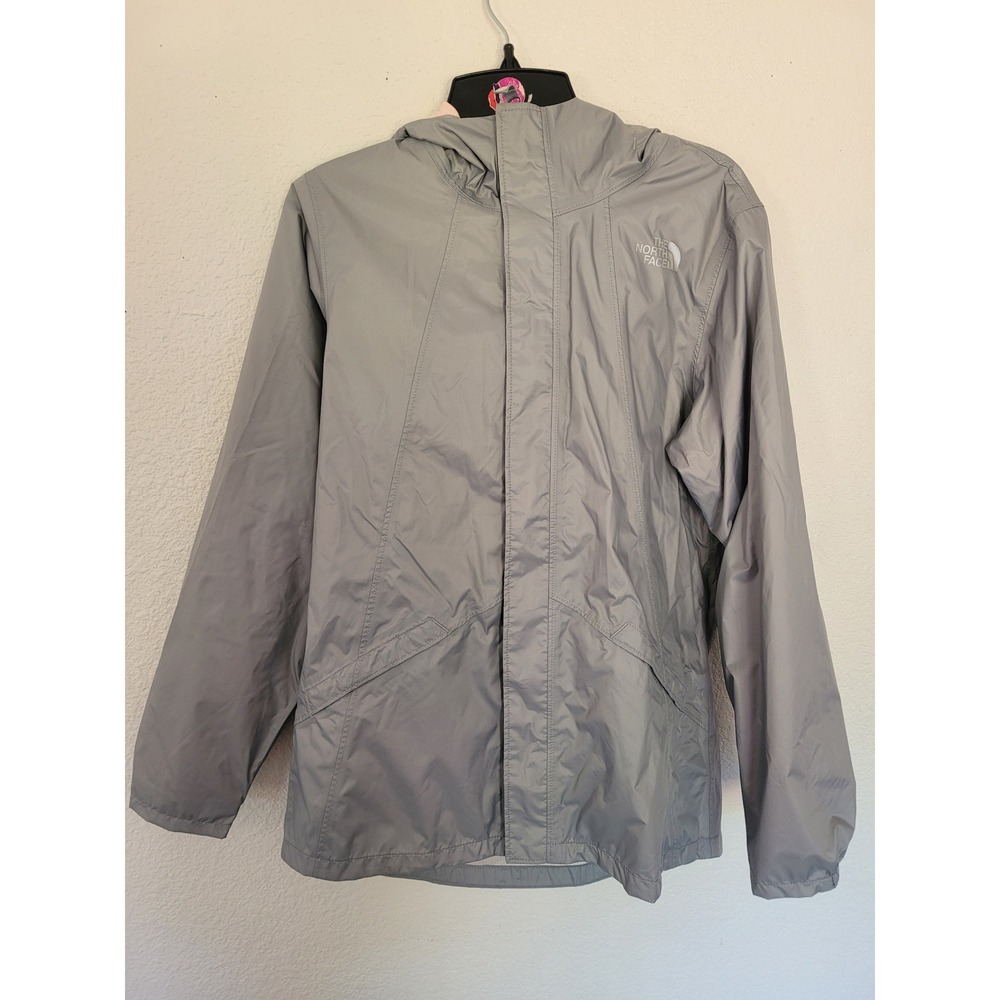 The North Face Girls Resolve Reflective Rain Jacket Grey Pink Size L 14/16 #4